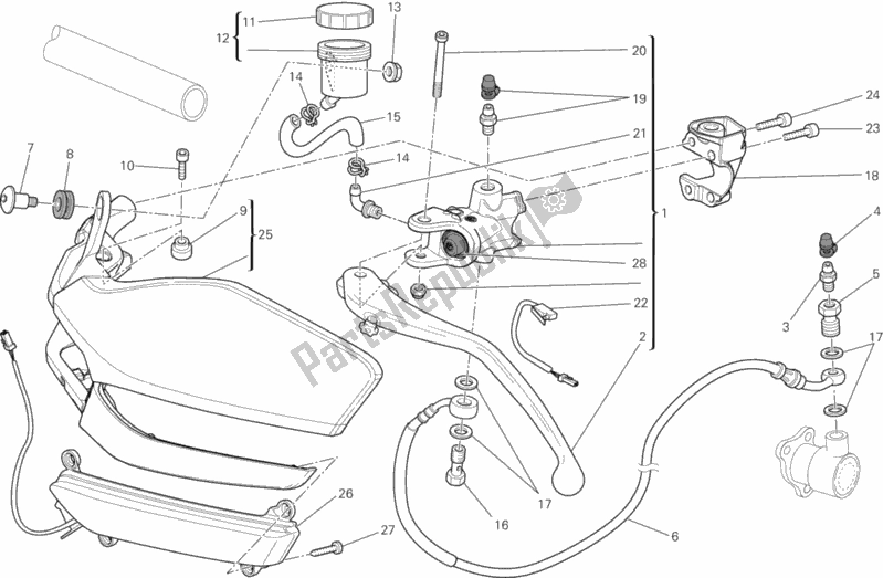 Tutte le parti per il Pompa Frizione del Ducati Multistrada 1200 ABS 2014